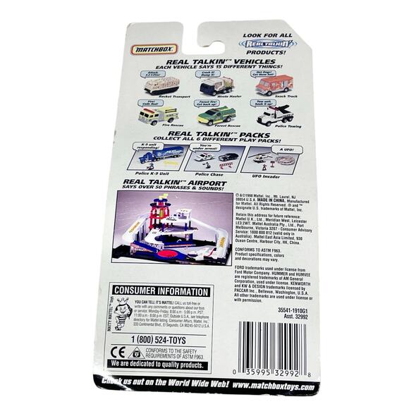 Vintage Matchbox Real Talkin' Ice Cream Truck 1998 White Die Cast New - Picture 2 of 5